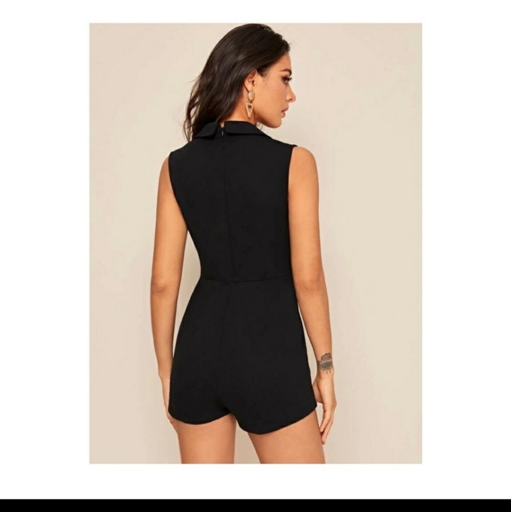 Black tuxedo romper
